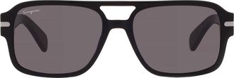 Ferragamo Grey Navigator Mens Sunglasses SF1038SCP 001 58