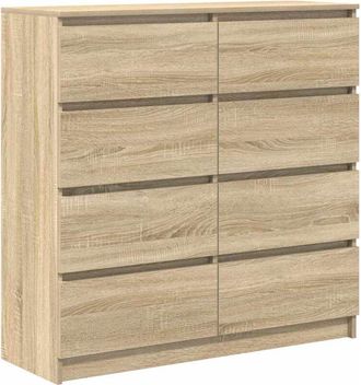 vidaXL Aparador de madera de ingeniería roble Sonoma 100x35x99 cm vidaXL