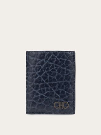 Ferragamo Men Gancini credit card holder Blue