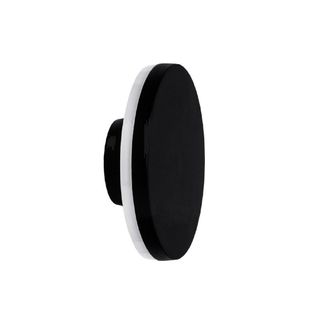 Trade Shop Trade Shop - Applique Esterno 12w Nera Tonda Slim Ip65 Alluminio Luce Naturale 4000k Xc-9286