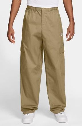 Nike Sportswear Club Stretch Cotton Ripstop Cargo Pants in Parachute Beige/White at Nordstrom Rack, Size Xx-Large