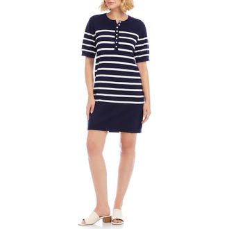 Karen Kane Henley Knit Dress in Navy at Nordstrom, Size X-Large