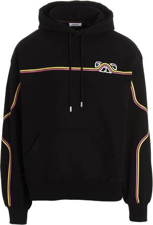GCDS Black Waved Logo hoodie