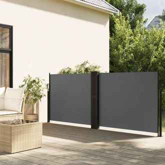 Berkfield Home Retractable Side Awning Anthracite 120x1000 cm