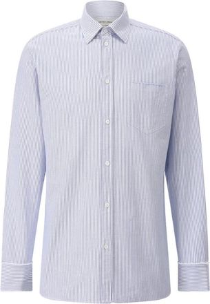 Golden Goose Gestreept Katoenen Overhemd Casual Stijl - Heren - Zakelijke Overhemden - Blauw - L - Katoen - Overhemden