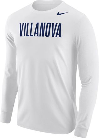 Nike Villanova Wildcats Nike Mens Football Long-Sleeve T-Shirt in White | M12333P397VILL-WHT