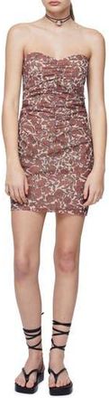 Bec&bridge Priya Floral Print Ruched Strapless Minidress in Hibiscus Floral at Nordstrom Rack, Size 6 Us / 10 Au