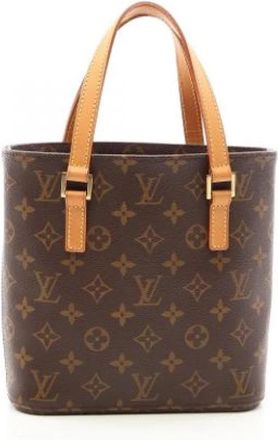 Louis Vuitton Pre-owned Monogram Canvas Handbag - Dames - Vintage Handtas - Bruin - ONE Size - Leer - Vintage