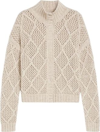 Max Mara Ghinea Cardigan - Dames - Vesten - Beige - XS - Wol - Truien & Vesten