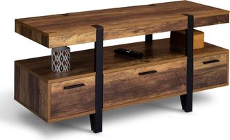 IDMarket Idmarket - Austria Porta Tv Con Gambe A Spillo In Legno Da 113 Cm Con Cassetti