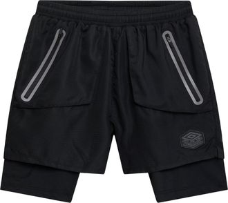 Umbro Mens Pro Training Elite Hybrid Short (Black) - Size X-Large