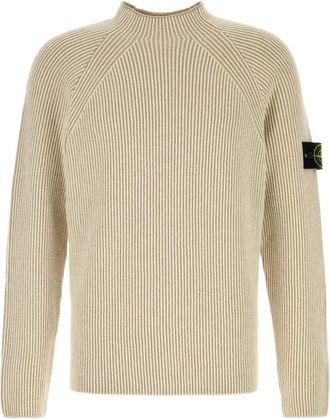Stone Island Stretch trui met ronde hals - Wit