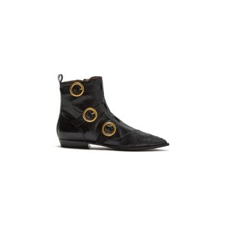 Maliparmi Cowboy Boots, female, Black, Size: 8 US Exotic Stripes Ankle Boot