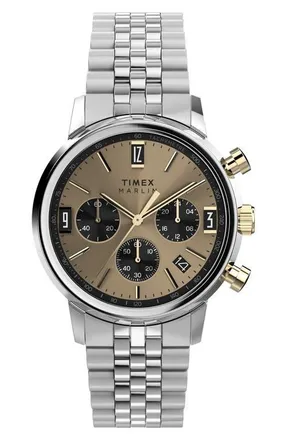 Timex Marlin Chronograph Bracelet Watch, 40mm in Stainless Steel at Nordstrom