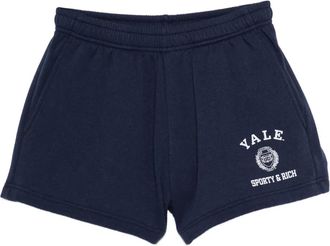 Sporty & Rich Shorts Veritas con stampa - Blu