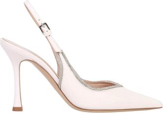 Ninalilou Amy 90 Slingback Pump - Dames - Pumps - Wit - 40 EU - Leer - Schoenen
