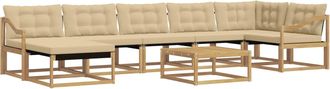 vidaXL Conjunto De Sof&aacute;s De Exterior 8 Uds. Y Beige Vidaxl