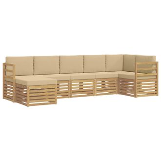 vidaXL Conjunto De Sof&aacute;s De Exterior 7 Pcs Y Beige Vidaxl