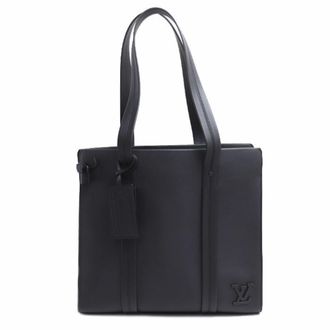 Louis Vuitton Black Leather Tote Bag (Pre-Owned)
