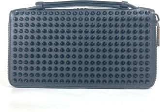 Christian Louboutin Black Leather Long Wallet (Bi-Fold) (Pre-Owned)