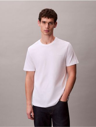 Calvin Klein Mens Liquid Touch Crewneck T-Shirt - White - XS