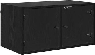 vidaXL Wall Cabinets 2 pcs Black Oak 68 x 37 x 35 cm Engineered Wood vidaXL