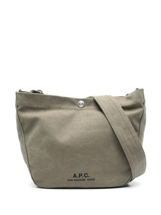A.P.C. small Journal shoulder bag - unisex - Polyester/Recycled Cotton - OS - Green
