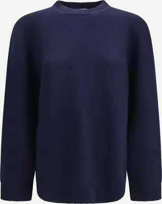 Prada Maglione girocollo con patch in suede Woman 38