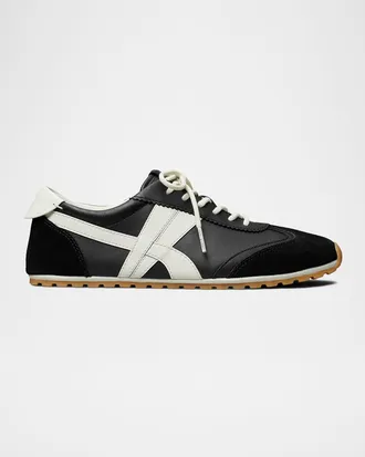 Tory Burch Hank Field Leather & Suede Low-Top Sneakers