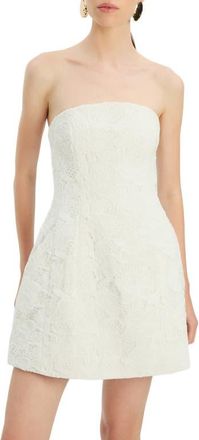 Bardot Karoline Strapless Lace Minidress in Orchid White at Nordstrom, Size 6