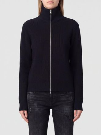 Maison Margiela Cardigan dolcevita in maglia di lana e cotone con zip