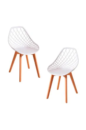 Regalos Miguel Regalos Miguel - Packs Sillas Comedor - Pack 2 Sillas Deli - Blanco