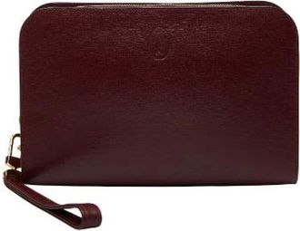 Cartier Pre-owned Clutches, female, Red, Size: ONE SIZE Pre-owned Leather Clutch
