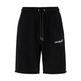 Off-white Casual Shorts, male, Black, Size: XL Heraldic Arrow Cotton Shorts