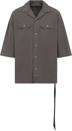 Rick Owens Short Sleeve Shirts - Heren - Korte mouwen Overhemden - Grijs - XL - Overhemden