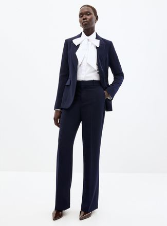 Contemporaine Womens Stretch crepe pant Fit: Semi-flared leg, mid rise