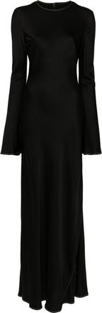 Rotate satin maxi dress - women - Viscose - 42 - Black