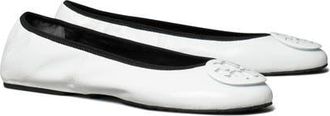 Tory Burch Reva Ballet Flat in Optic White /Optic White at Nordstrom, Size 7.5