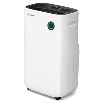 Costway Costway 40L/Day Dehumidifier Electric Air De-Humidifier Portable Quiet Dehumidifier Home in White