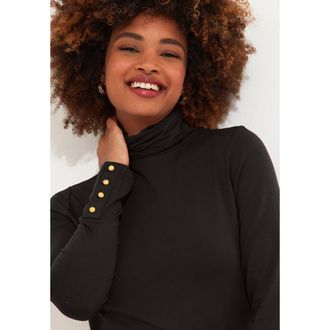 Joe Browns Stretch Knit Turtleneck Tee in Black at Nordstrom, Size Large