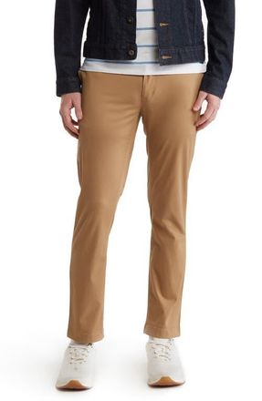 14th & Union The Wallin Stretch Twill Trim Fit Chino Pants - 30-34 Inseam in Tan Kelp at Nordstrom, Size 32 X 32