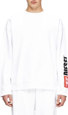 Diesel S-Boxt-NC-Div Sweatshirt in White at Nordstrom, Size X-Large