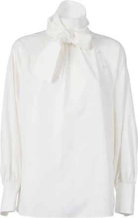 Max Mara Camicia Burgos1234 con collo lavallière - Bianco