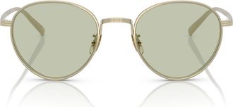 Oliver Peoples 49mm Phantos Sunglasses in Green Grad at Nordstrom