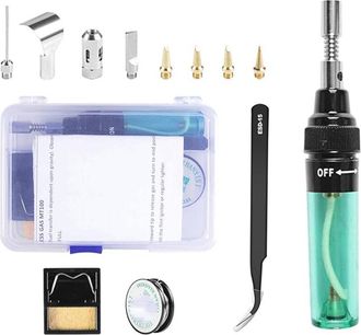OEM Fer &Agrave; Souder &Agrave; Gaz - Stylo Soudure Butane - Temperatura Ajustable Hasta 1300 &deg; - Para Electr&oacute;nica Y Reparaci&oacute;n - 16 Piezas