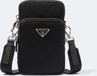 Prada Re-Nylon and Saffiano leather phone pouch