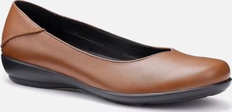 Hotter Womens Birdie Womens Ballet Pumps - Brown - Size: 4.5