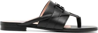 Bally Elia Leather Flat Sandals