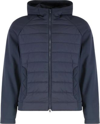 Paul & Shark Gewatteerd jack met capuchon - Heren - Winterjassen - Blauw - XL - Leer - Jassen