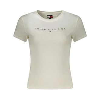 Tommy Hilfiger T-Shirts, female, White, Size: XS Cotton Crew Neck T-Shirt